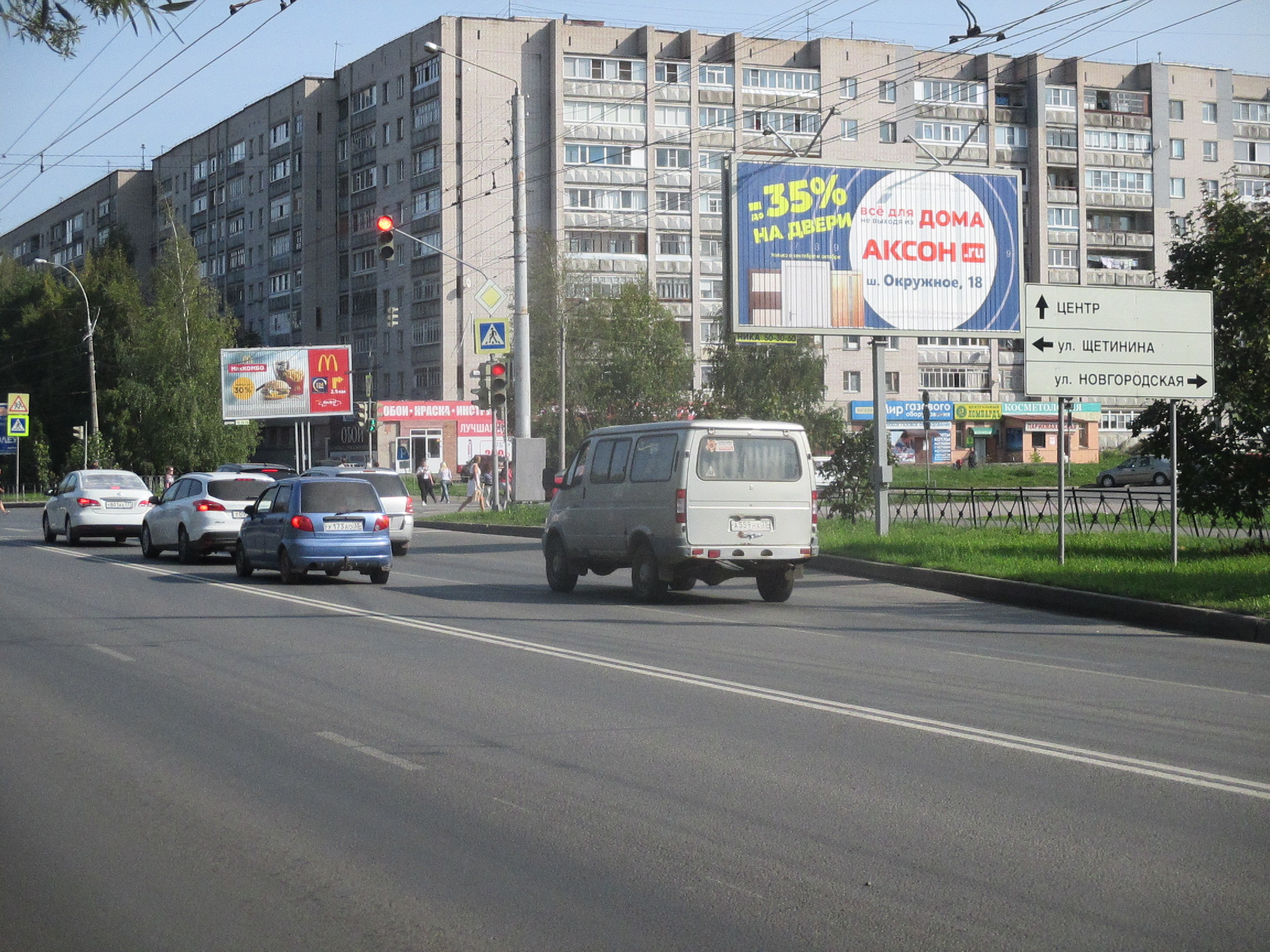 г.Вологда, ул.Ленинградская, перекресток с ул. Новгородская(движение в  центр) | Рекламное агентство Nika